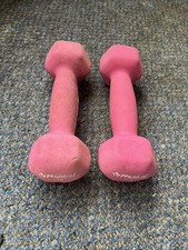2x Physical Company 1kg Pink Weights Set Used /see description