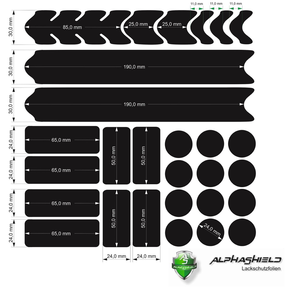 Accessoire vélo - Matt black - Autocollant de protection anti-rayures