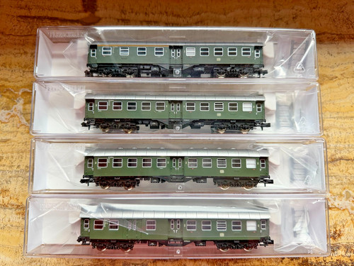 Fleischmann N 4 Stück Umbauwagen DB 6260026 027 028 029 inkl. Beleuchtung NEU | Condition: Neu