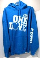 Raising Canes Sweatshirt Mens XL Teal One Love Crew Hoodie Cook Cashier