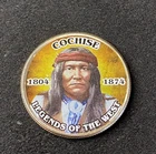 Colorized Kennedy Half Dollar Legends Of The West Cochise Free Shipping