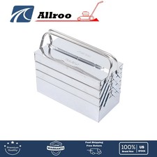 Stainless Steel Tool Box 4-tier 7-tray Portable Cantilever Tool Box 16.5-inch