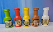 Play Foods Step 2-Condiments Bottles 5 Pcs 4 1/2" Tall Kitchen