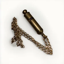 Vintage Brass Whistle , “ Captain Don Edward’s,” 2/18/85- France Inscription