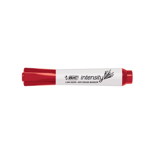 BIC Intensity Low Odor Dry Erase Marker, 12 Pack, Chisel Tip, Red, Non-Toxic - Picture 2 of 6
