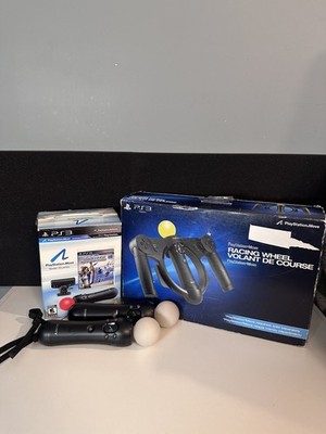 Sony PlayStation 3 Move Bundle Camera Racing Steering Wheel 2 motion controller