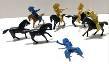 Lot of Figures 5 Indian Riders 6 Horses