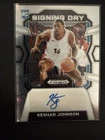 Panini Prizm Draft Picks Signing Day Keshad Johnson Rookie Auto Arizona Wildcat…