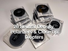 26 Professional Lens Filters including ND, Polarizers, UV  Close-Up Diopters