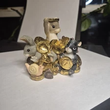 VTG 2000 Fitz And Floyd Charming Tails "Rich In Friendship" 97/25 Club Exclusive