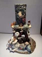 Heather Goldminc Blue Sky Clayworks Night Before Christmas Fireplace VTG 2003