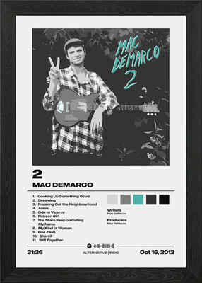 Mac DeMarco 2 Alben Cover gerahmt Wandbild Poster Leinwanddruck Bild