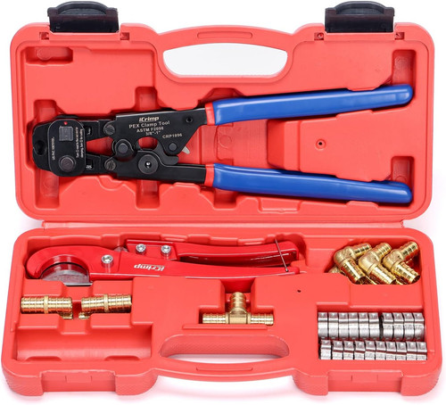 PEX Cinch Remove Tool Kit with Fittings for 3/8"–1"