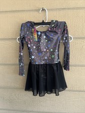 Girls Black Silver Glitter polyester Dress 4-6 for yer girl new with tags   . 3