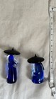 (2)  LOT Formia Vetri Di Cobalt Blue & Clear Murano Glass Asian Fiqurine — photo 9