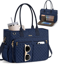 Teacher Tote Bag for Women, 15.6" Laptop Work Tote Computer Bag