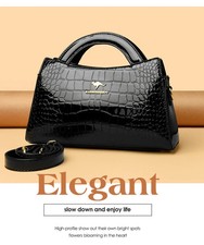 KAIDIFEINIROO Kangaroo Marca Alligator Pu Borsa a tracolla in pelle 