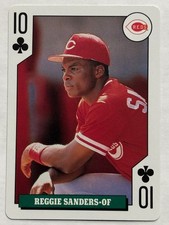 1992 Major League Rookies #10 Reggie Sanders Cincinnati Reds Playing Card