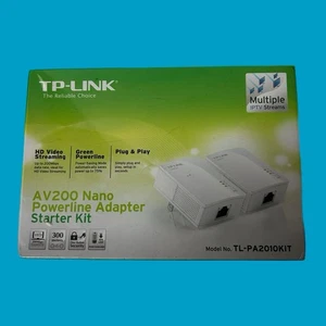 TP-Link AV200 Kit de démarrage d'adaptateur de ligne de puissance Nano TL-PA2010KIT Nouveauté