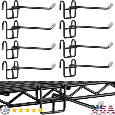 Durable Steel Shelf Hooks Kitchen & Home Organization Heavy Duty Set of 8 New