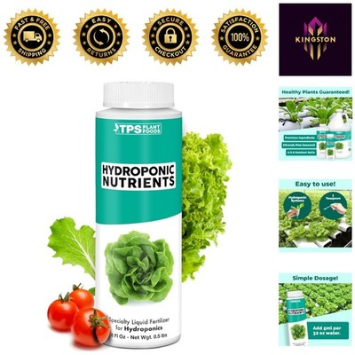 Balanced Hydroponic Plant Food for Vegetables & Herbs - 8 oz Liquid Nutrient