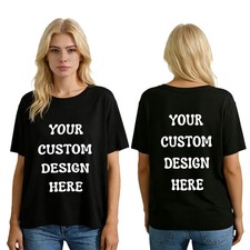 Personalized Custom T-Shirt,Customized w/Photo, Text, Logo on T-Shirt