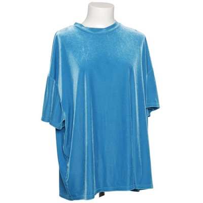 OrderPlus, T-shirt, Größe: 2XL, Blau, Elasthan/Polyester, Einfarbig, Samt #2N9