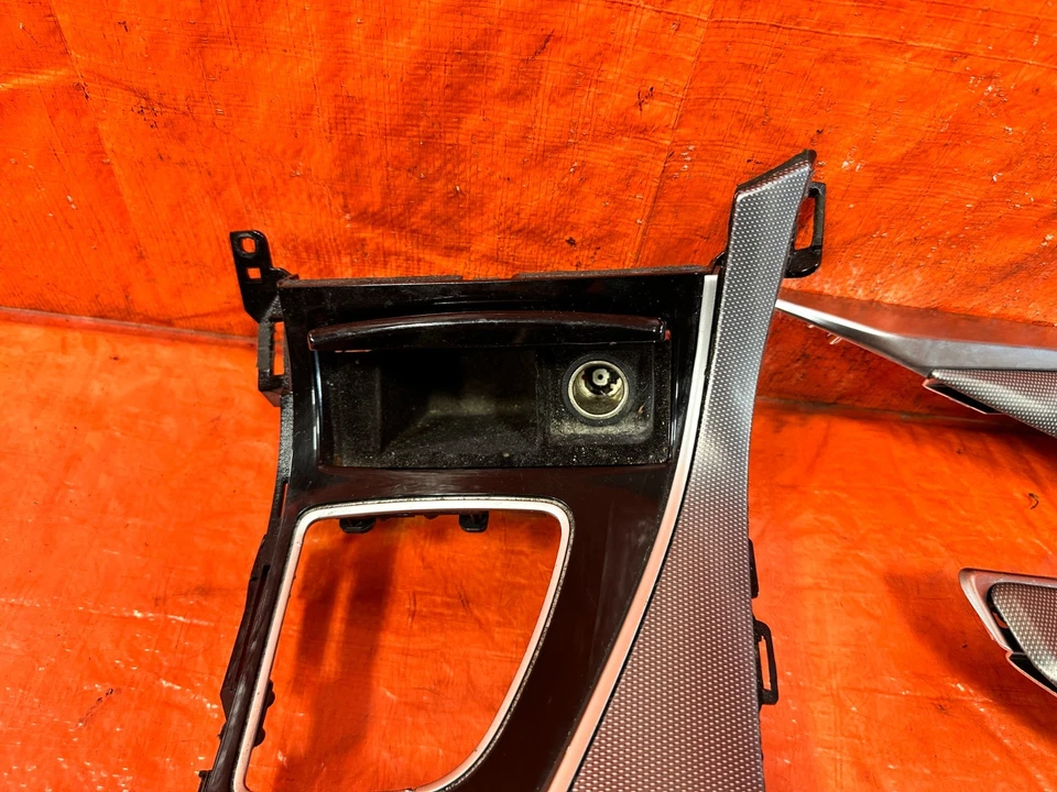 14-20 INFINITI Q50 FIBRA DE CARBONO INTERIOR MOLDURA PORTAVASOS PANEL PUERTA VENTILACIONES AC Foto 2 de 4