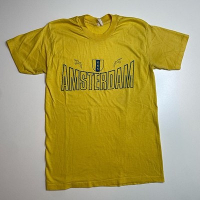 Vintage 70 s Amsterdam European T-shirt Blue Yellow S