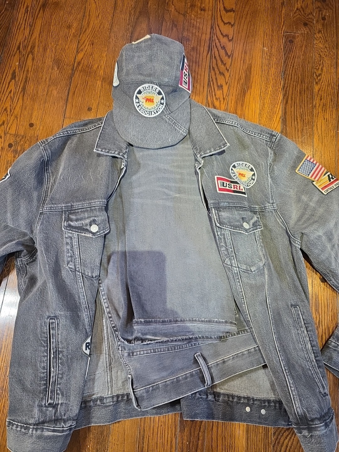 Polo Ralph Lauren Jacket (3XLT) & Jeans( Size 46) Set & (Custom Hat)