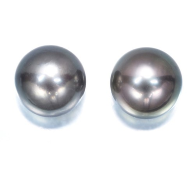 #ad #ad Black South Sea Pearl 9.6mm Solitaire Earrings 900 Platinum $192.14