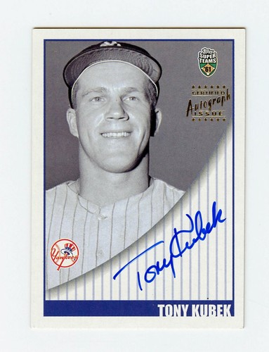 Tony Kubek 2002 02 Topps Super Teams Autographs Group D 1:1441 Auto Autogramm - Bild 1 von 3