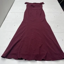 Azazie Nicolina Cabernet Red Mermaid Square Neck Bridesmaid Dress Women’s 12 New