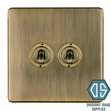 Antique Brass Screwless Switches and Sockets Flat Concealed Plate