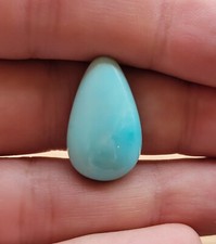One Pear Shaped 100 Natural Arizona Turquoise Cabochon 15x25mm