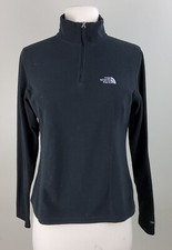 North Face Women's 1/4 Zip Pullover Sweatshirt Black Size S