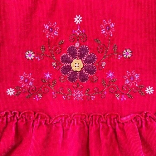Gymboree Maroon Corduroy Dress Fall Festive Thanksgiving Family Pictures Girls 4 - Picture 6 of 6