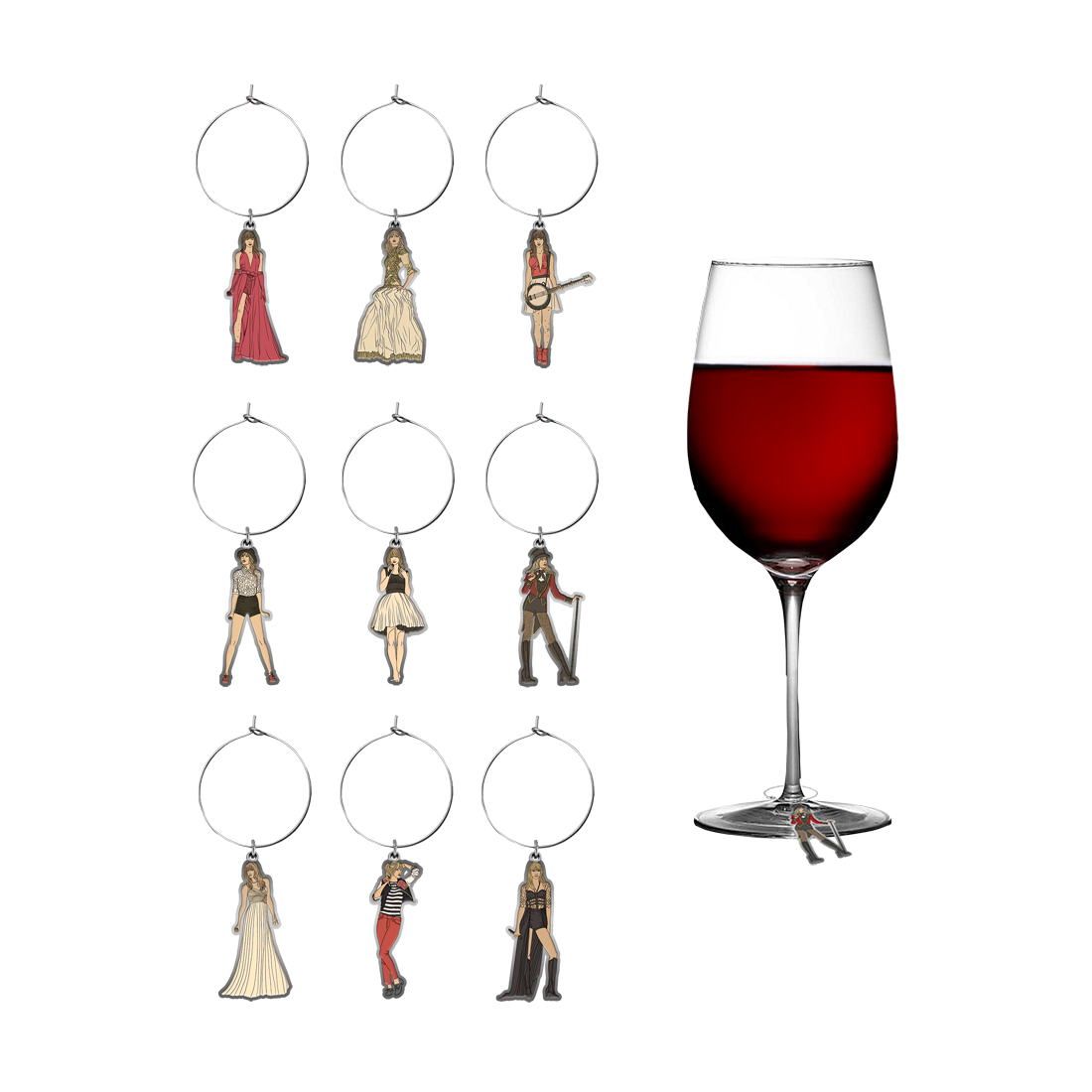 sparkly wine glasses Customized Wine Glass W/Color Stem – OnlyJoyCreations main image 0
