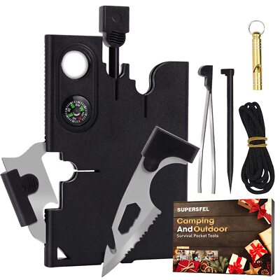 Credit Card Multitool 18 in 1 Cool Gadgets Fathers Gift for Dad Men Useful Gi...