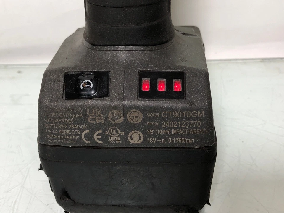 Snap-On 3/8" 18v Cordless Impact Wrench 1 Battery CT9010GM - Image 4 of 4