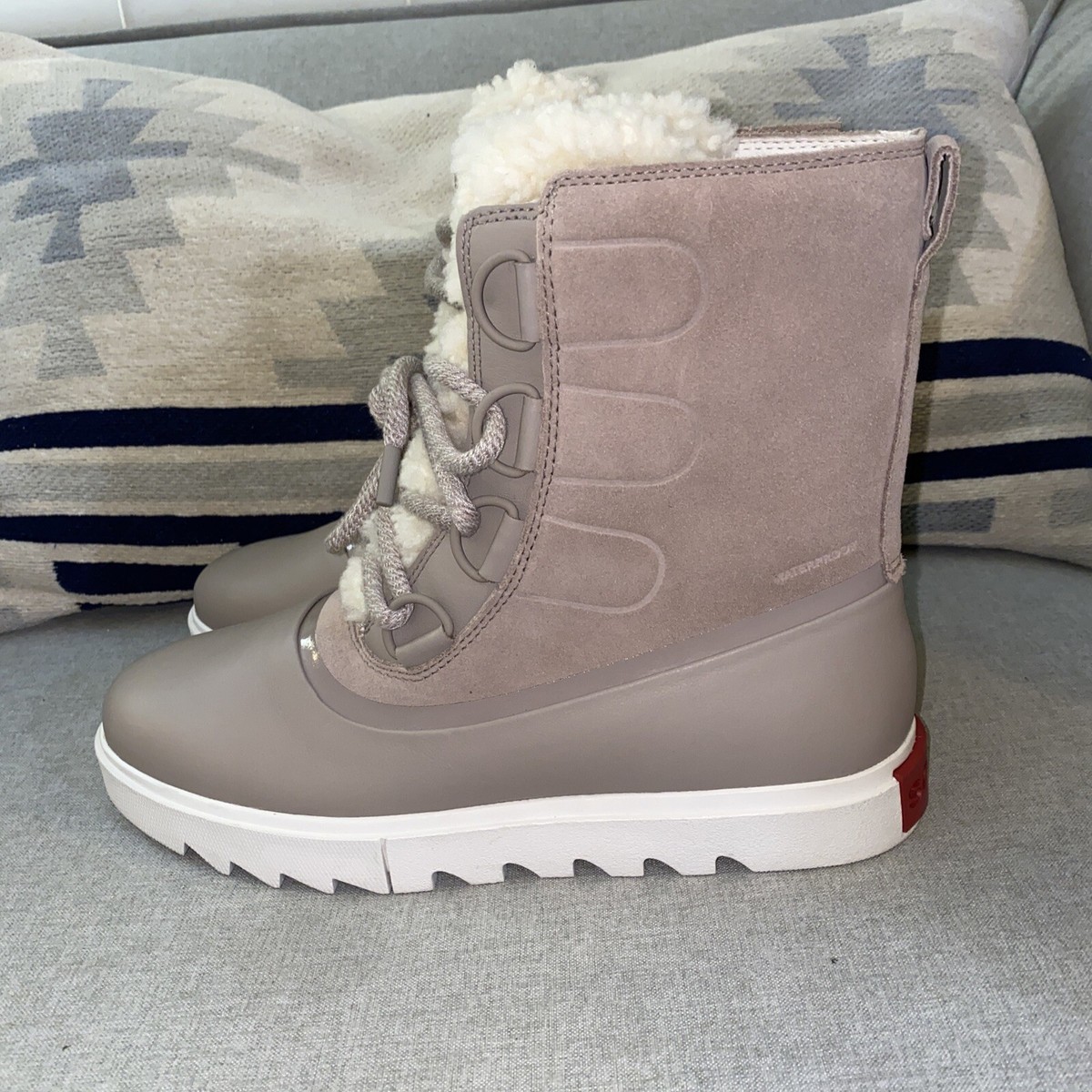 SOREL Joan Of Arctic Next Lite Boots 10 Omega Taupe Fawn