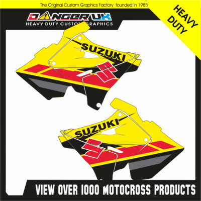 SUZUKI RM 125 250 2001 02 03 04 05 06 07 08 RESTYLE RAD TANK GRAFIK PASTRANA