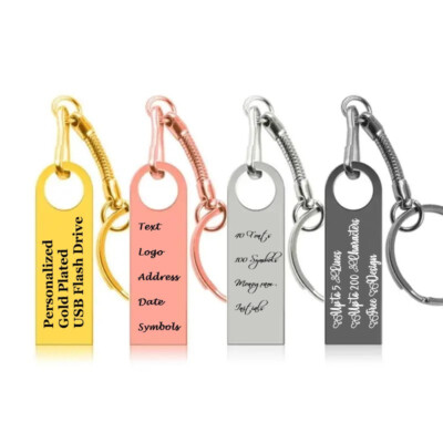 Personalized Custom logo compact USB Flash Drives Memory Metal U Disk PC Photo