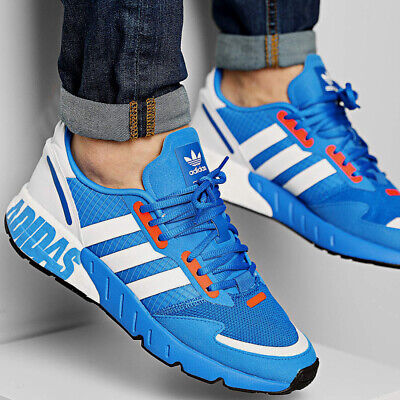 adidas ZX Boost Light Blue Orange H68720 Shoes Size 9.5 | eBay