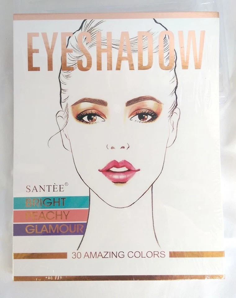Santee 30 COLORS EYESHADOW PALLETE Makeup Mix Palette Eye Shadow Shade - Image 3 of 4