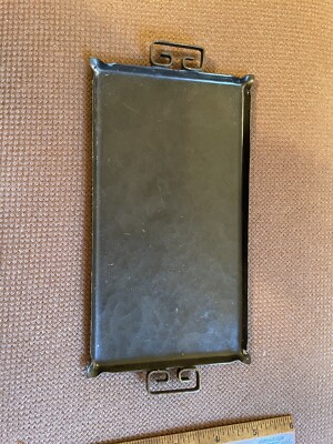 Vntg Kyes Moiré Glaze Black  Knick Knack Tray Handmade In Pasadena CA, USA 1950