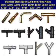 Connector Adapter Pipe Water Coolant Flange Inch TEE Y ELBOW Heater Hose Fitting