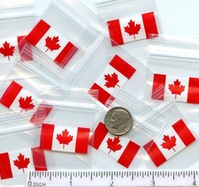 100 Apple baggies Maple Leaf Flag 1.5 x 1.5 in. mini zip bags 1515 reclosable