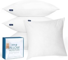 20x20 Pillow Cover Waterproof Throw Pillow Protectors Zipper Pillowcases 4 Pack