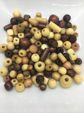 Assorted Lot Wood Beads Multi-Color Sliders Spacers 130 Free Ship US Seller